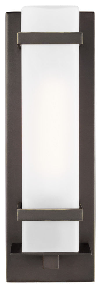 Alban Large 1-Light Outdoor Wall Lantern, Antique Bronze