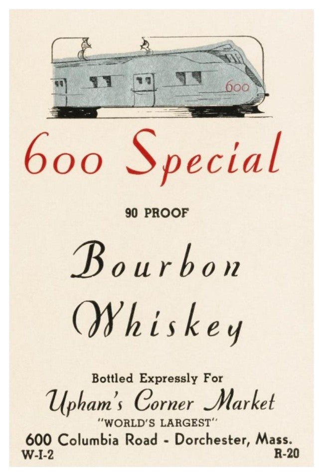 "600 Special Bourbon Whiskey" Paper Print by Vintage Booze Labels, 17"x24"