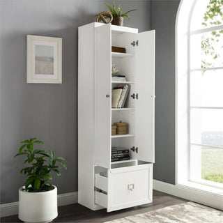 Crosley Furniture Harper Wood Convertible Pantry Closet in White
