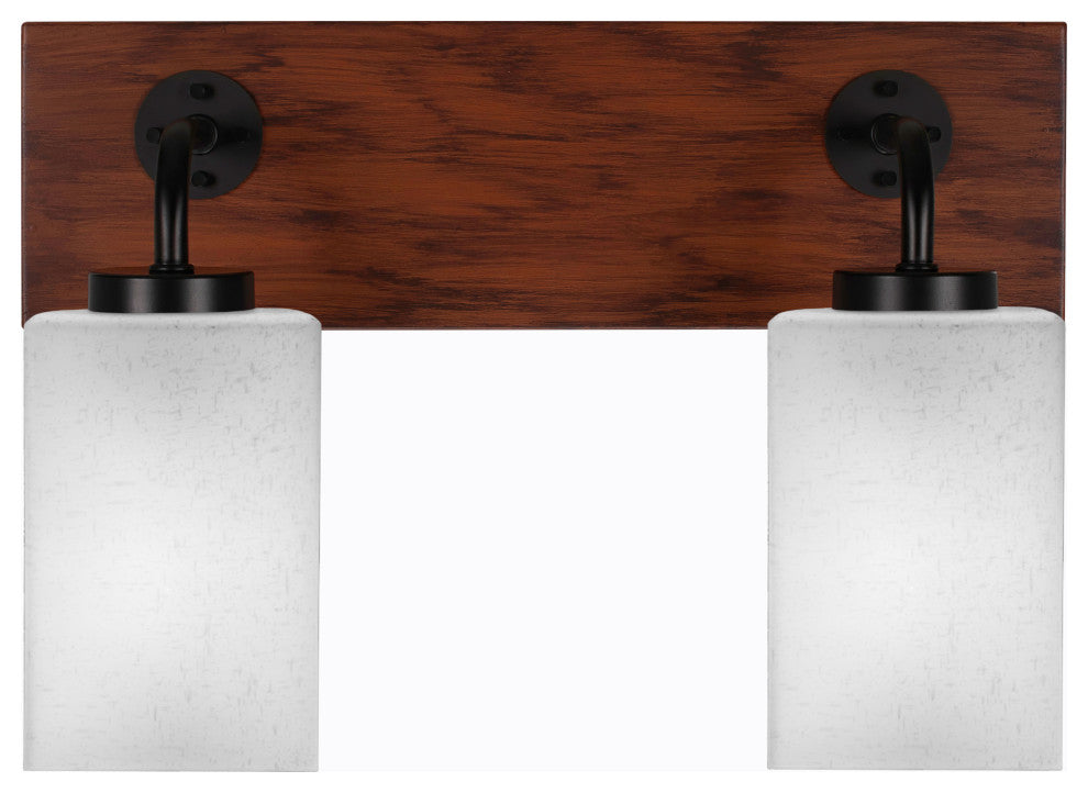 Oxbridge, Bath Bar, Matte Black & Painted Distressed Metal, 4" White Muslin