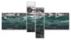 Beautiful Turquoise Mountain Lake, Large Landscape Canvas Art, 60"x32", 4 panels