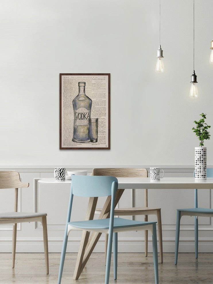 "Ice Vodka" Framed Painting Print, 12"x18"
