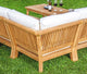 5-Piece Giva Teak Sectional Sofa Set, Dupione Cornsilk Sunbrella Cushion