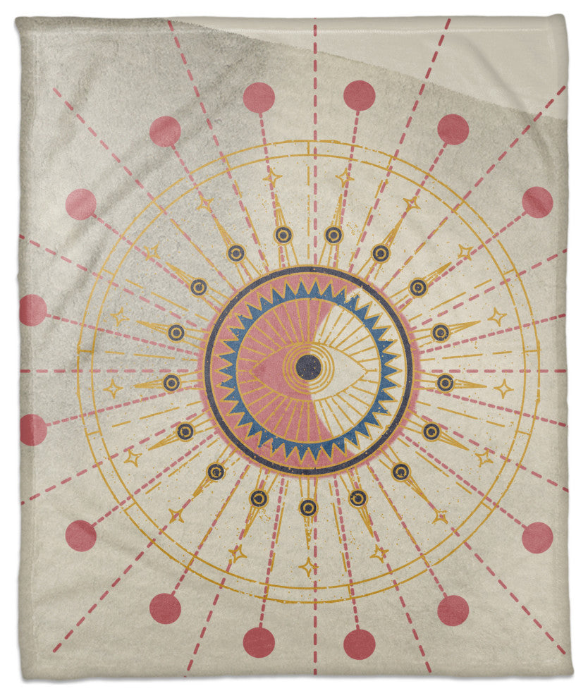 Evil Eye Watercolor 3 50"x60" Coral Fleece Blanket