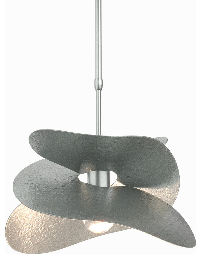 Hibiscus Small Pendant, Vintage Platinum Finish, Standard Overall Height
