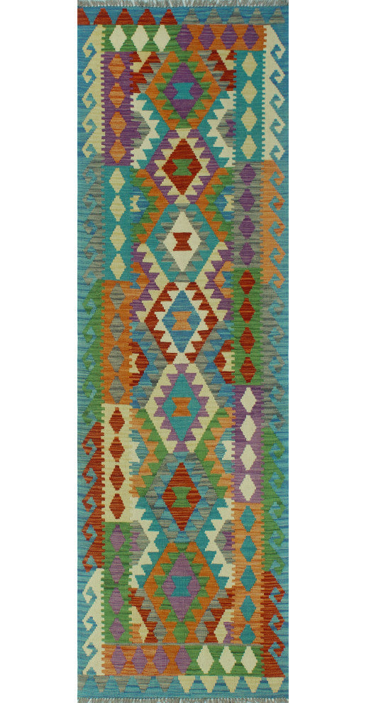 Sangat Kilim Ardashir Blue/Purple Runner, 2'9x9'5