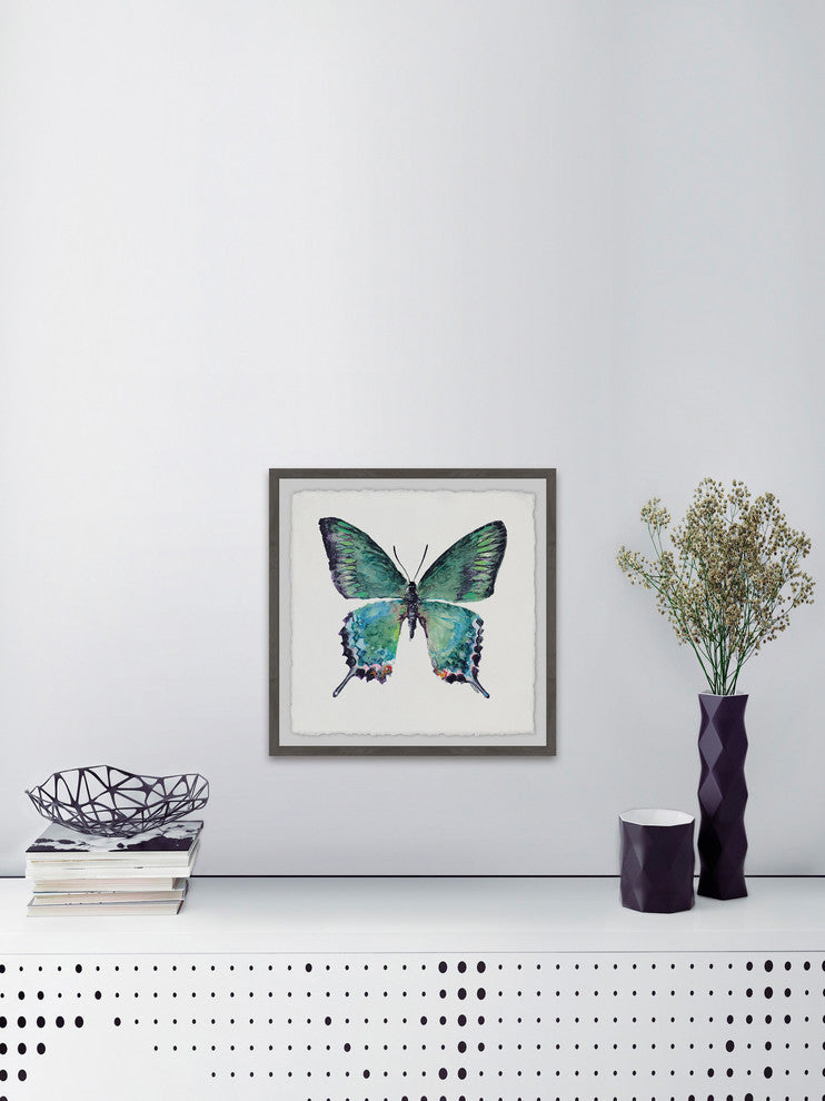 "Watercolor Butterfly" Framed Painting Print, 12"x12"