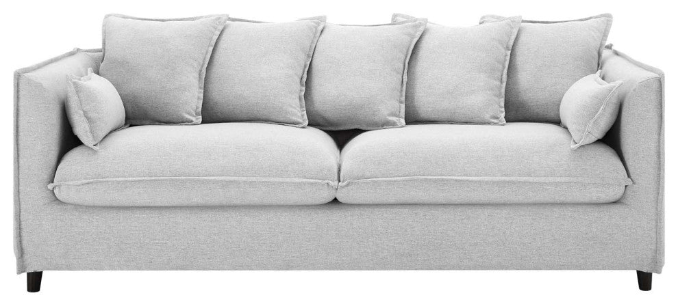 Sofa, Fabric, Gray, Modern, Living Lounge Room Hotel Lobby Hospitality