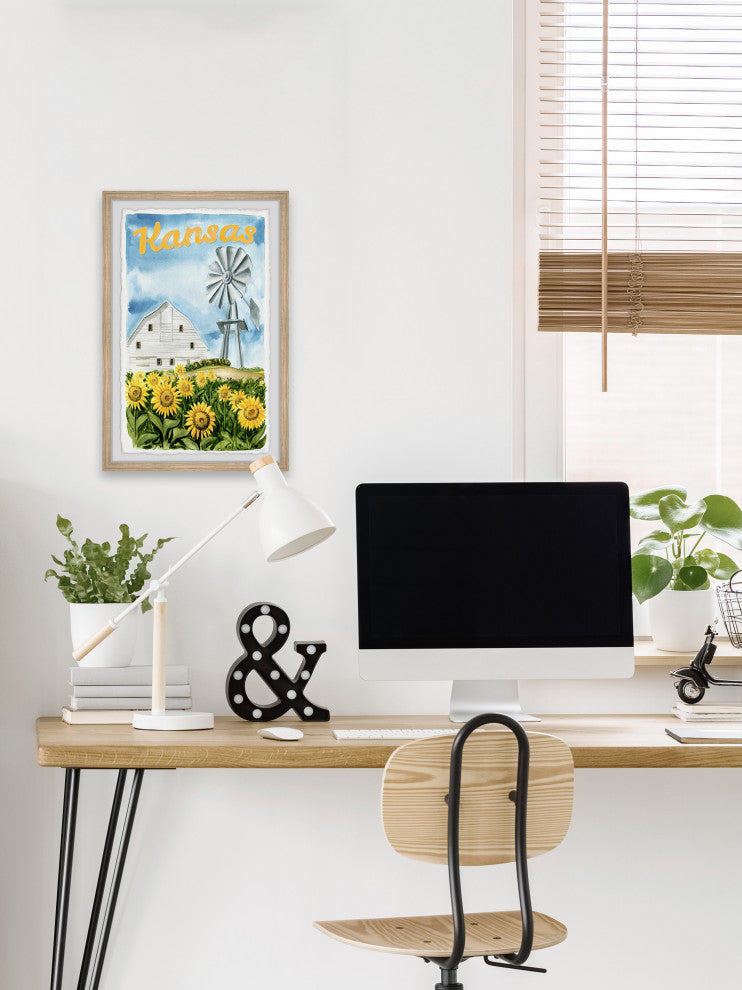 "Kansas Barn" Framed Painting Print, 24x36