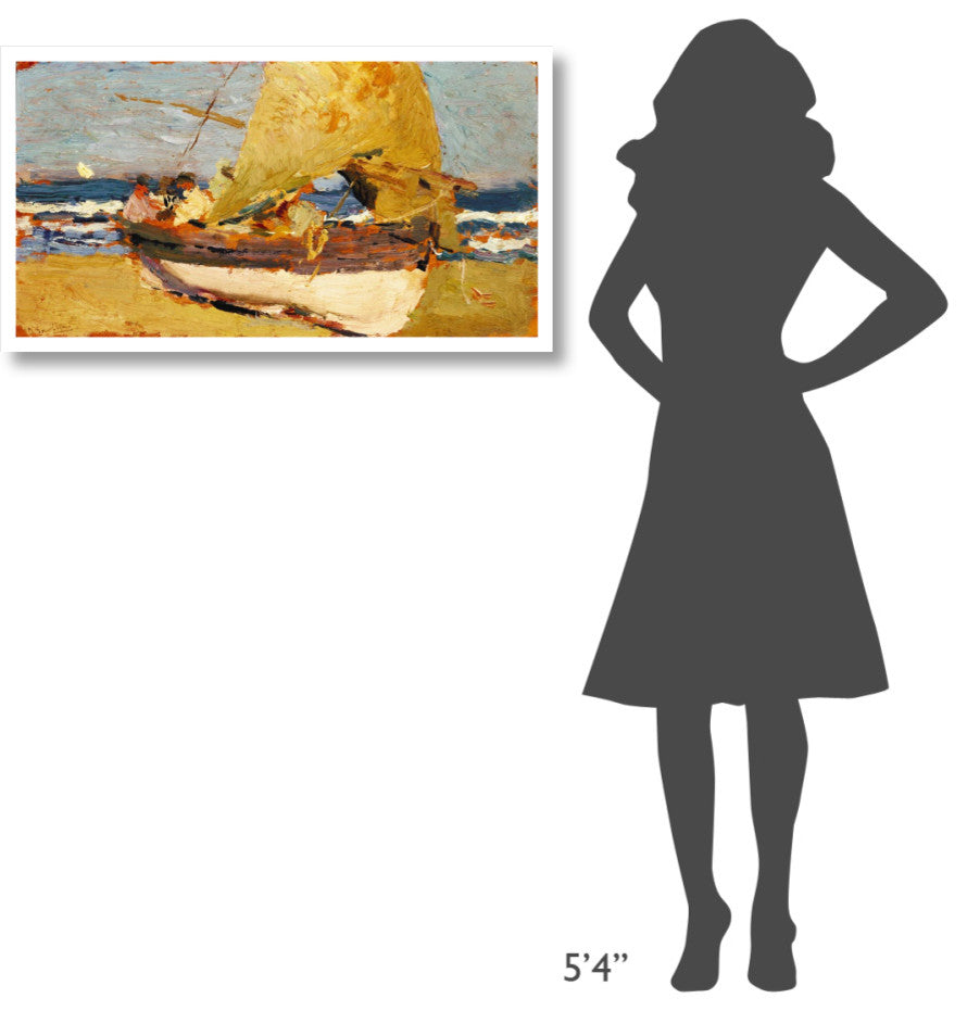 "Beach at Valencia (Playa de Valencia), ca. 1908" Paper Art, 38"x21"