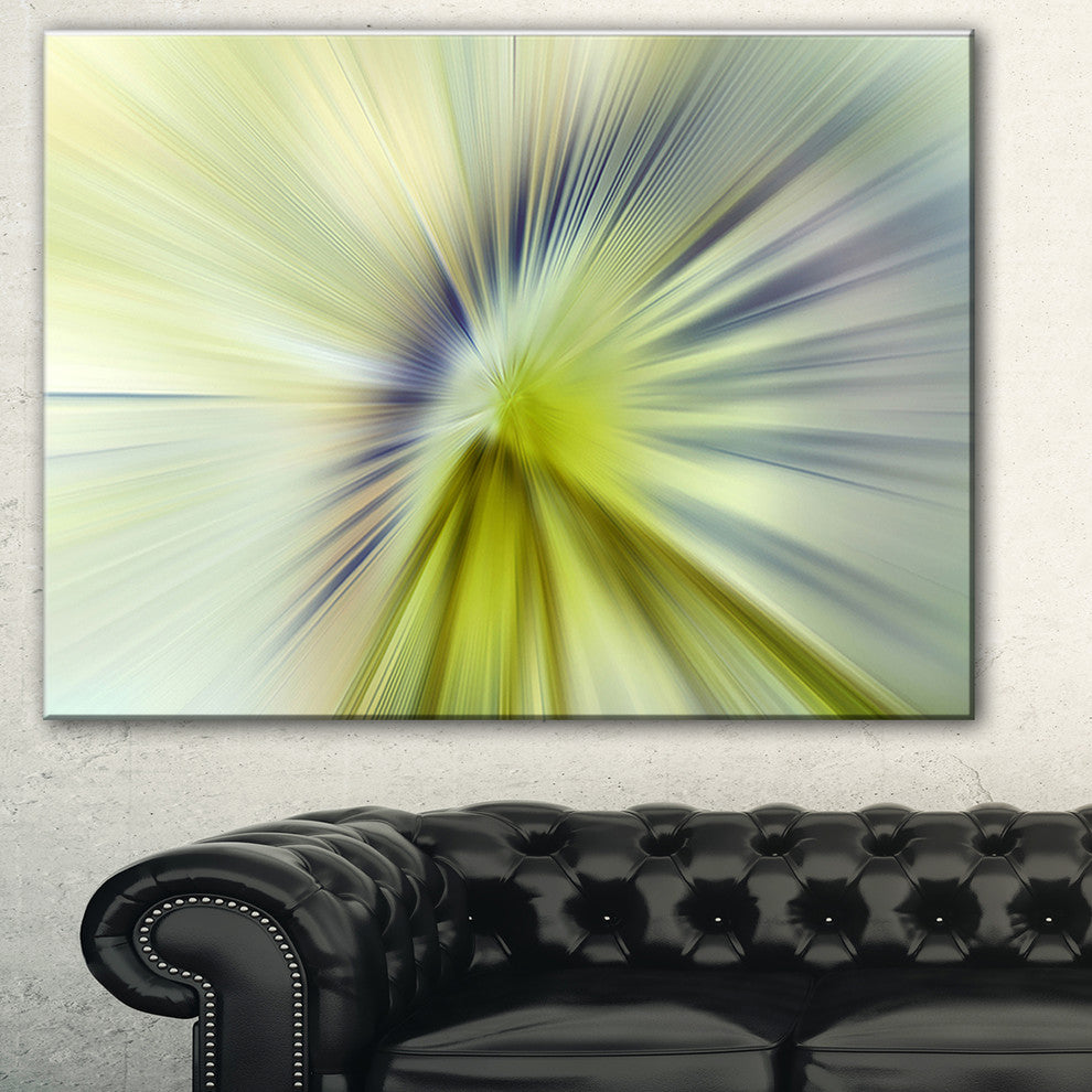 "Rays of Speed Green Purple" Abstract Digital Canvas Print