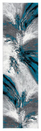 Safavieh Glacier Gla127M Organic and Abstract Rug, Blue and Gray, 2'3"x14'0" Run