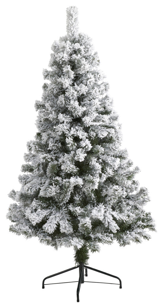 5' Flocked West Virginia Fir Artificial Christmas Tree