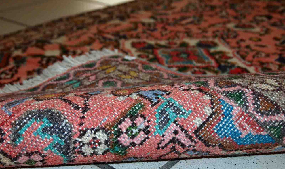 Handmade vintage Persian Lilihan rug 1.9' x 3' (59cm x 93cm) 1970s