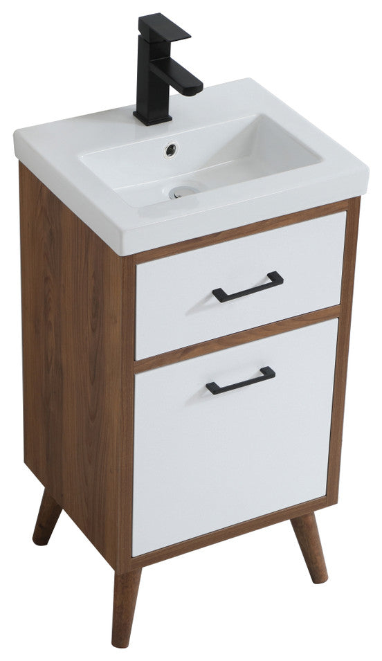 Beatrice 18" Bathroom Vanity, Matte White