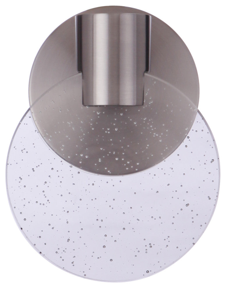Craftmade Glisten 1 Light LED Wall Sconce, Brushed Polished Nickel