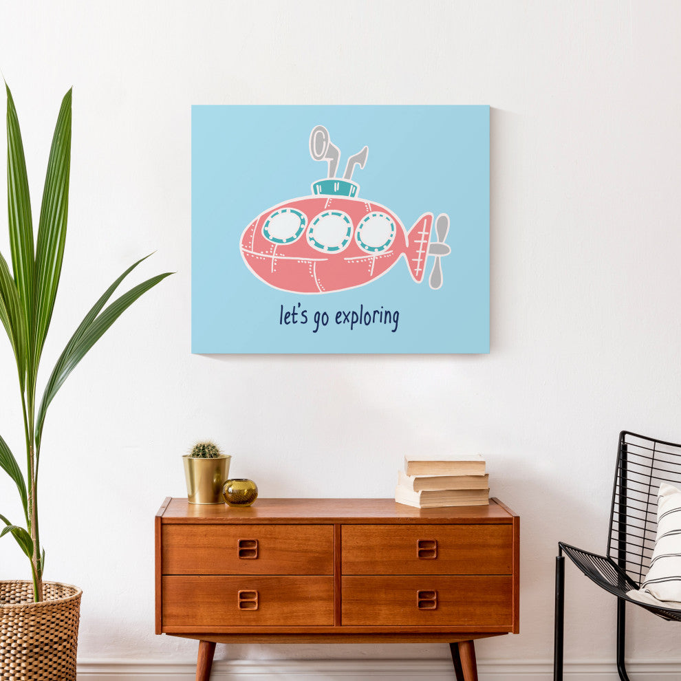 Let's Go Exploring Sub 24x20 Canvas Wall Art