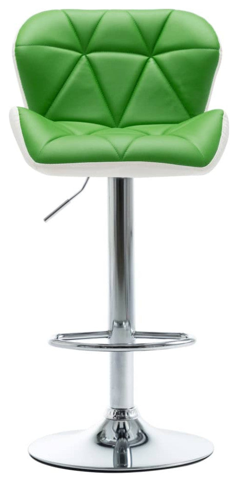 vidaXL Bar Stool Green Faux Leather