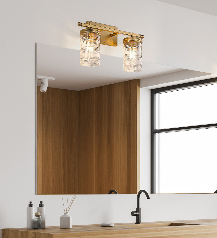 Zlite 344-2V-HG 2-Light Vanity, Clear