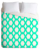 Deny Designs Lisa Argyropoulos Daffy Lattice Aqua Duvet Cover - Lightweight
