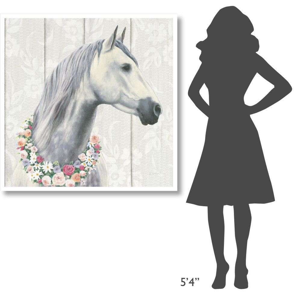 "Spirit Stallion I on Wood" Digital Paper Print by James Wiens, 42"x42"