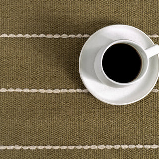Nightwalk Striped Wool Area Rug, Olive Green 2'6"x8'