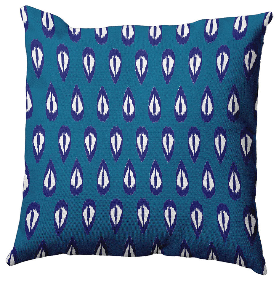 26" x 26" Ikat Tears Decorative Throw Pillow, Autumn Blue