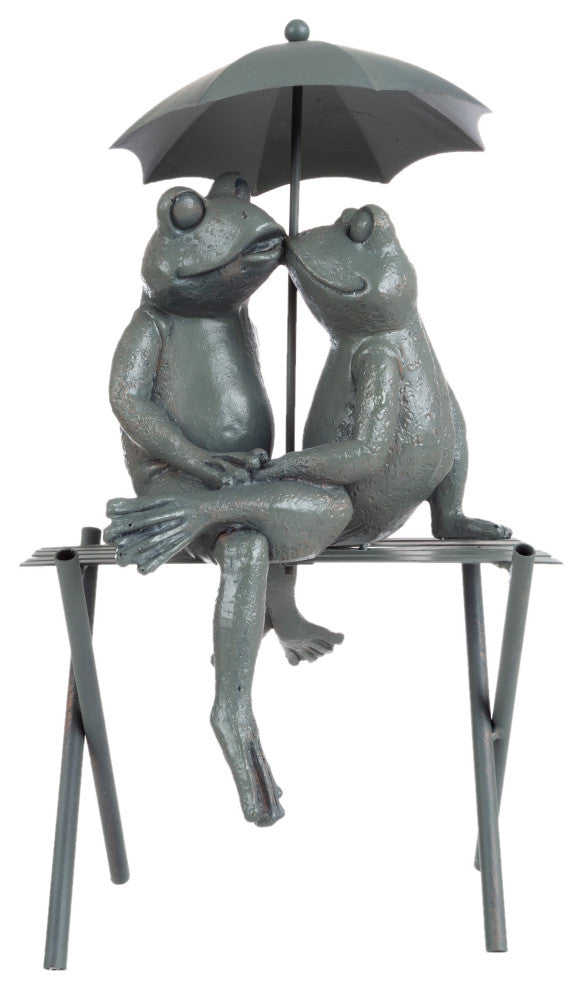 Frog Couple Statue-Resin Romantic Animal Figurine by Pure Garden