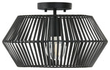 Kaiya One Light Semi-Flush Mount in Matte Black
