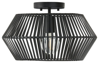 Kaiya One Light Semi-Flush Mount in Matte Black