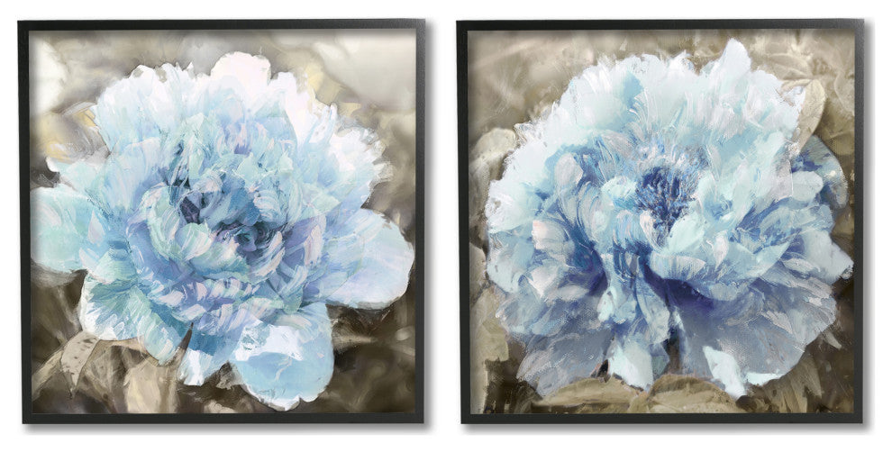 Fleeting Carnation Flower Blossoms Distinct Vintage Bokeh Painting, 2pc, 24 x 24