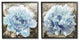 Fleeting Carnation Flower Blossoms Distinct Vintage Bokeh Painting, 2pc, 24 x 24