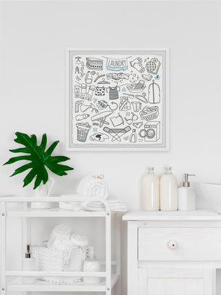 "It's Laundry Day" Framed Painting Print, 32x32