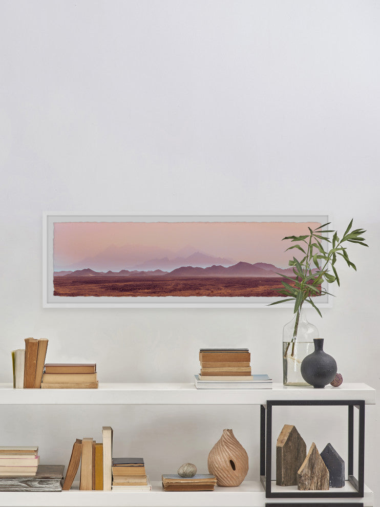 "Desert Horizon" Framed Painting Print, 30x10