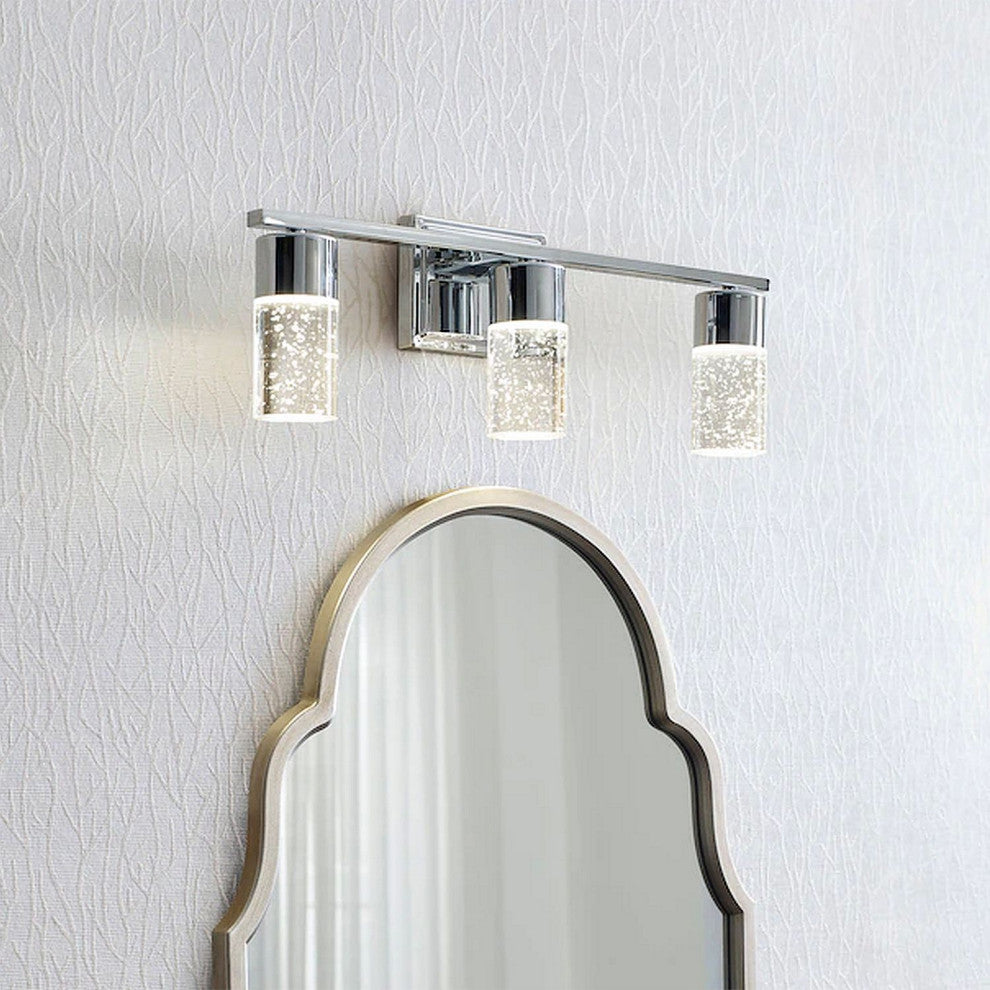 41" Warm Silver Arched Mirror