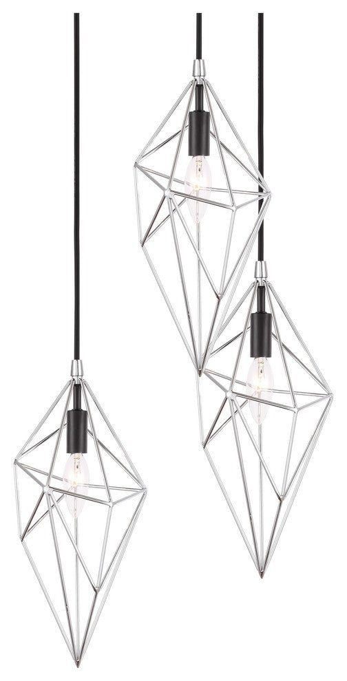 Woodbridge Lighting Lanning 5-Light Chandelier, Chrome/Bronze