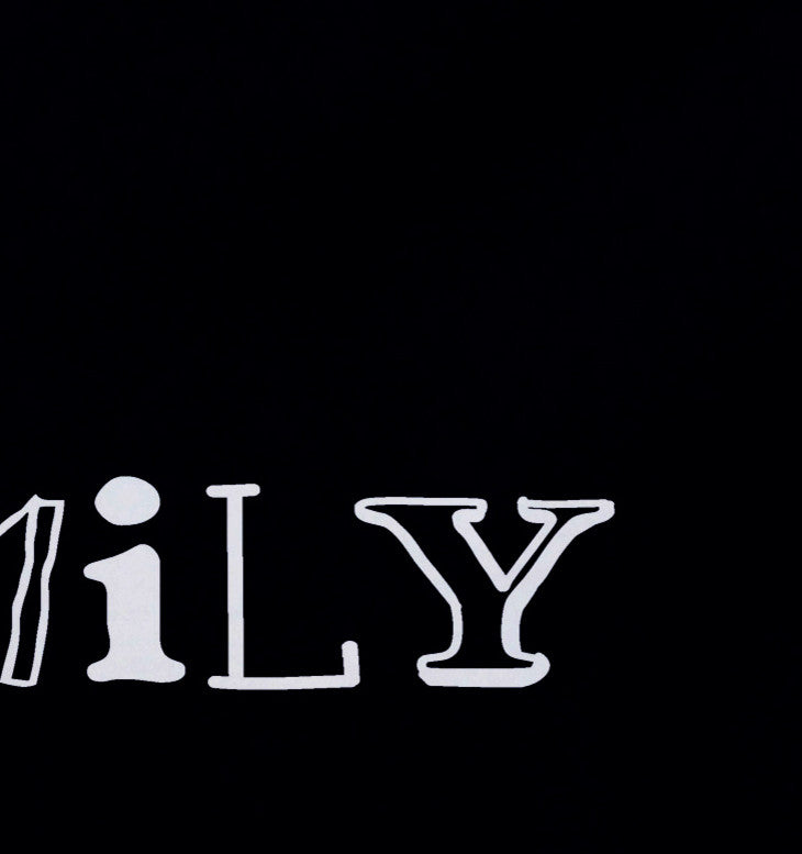 18"x14" Family, Word Print Placemat, Navy Blue, Set of 4