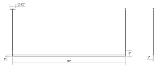 Sonneman 2816-8 Thin-Line 96"W Single Sided Integrated LED - Bright Satin