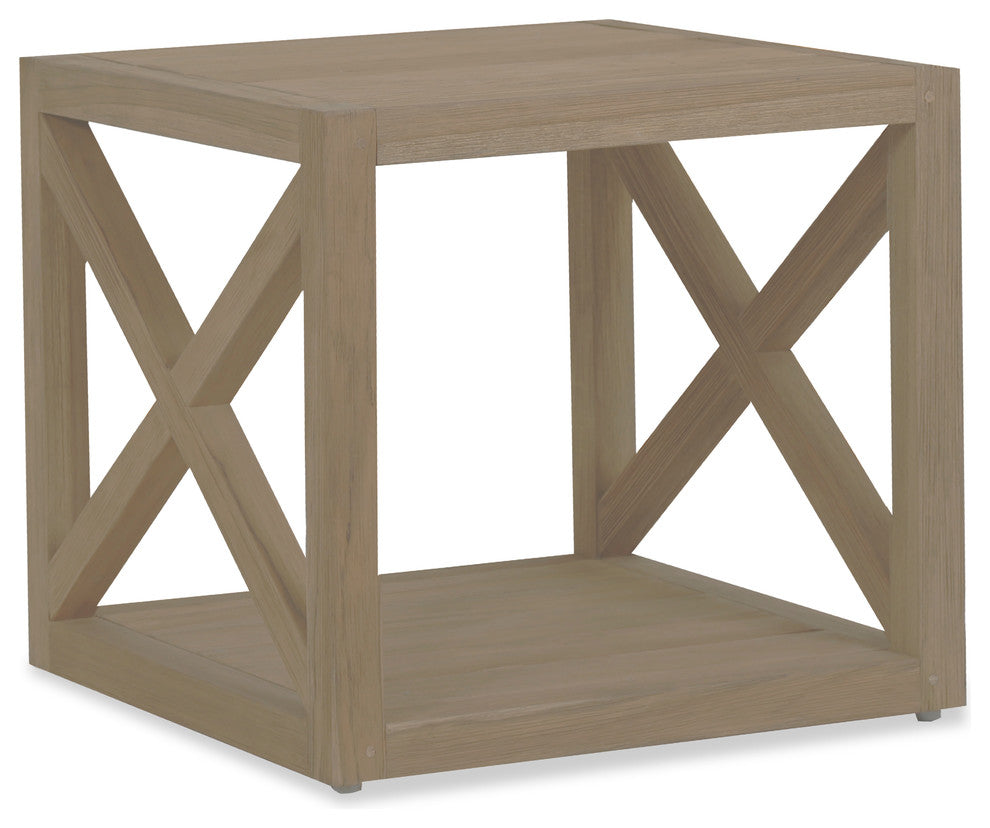 X End Table, Coastal Teak
