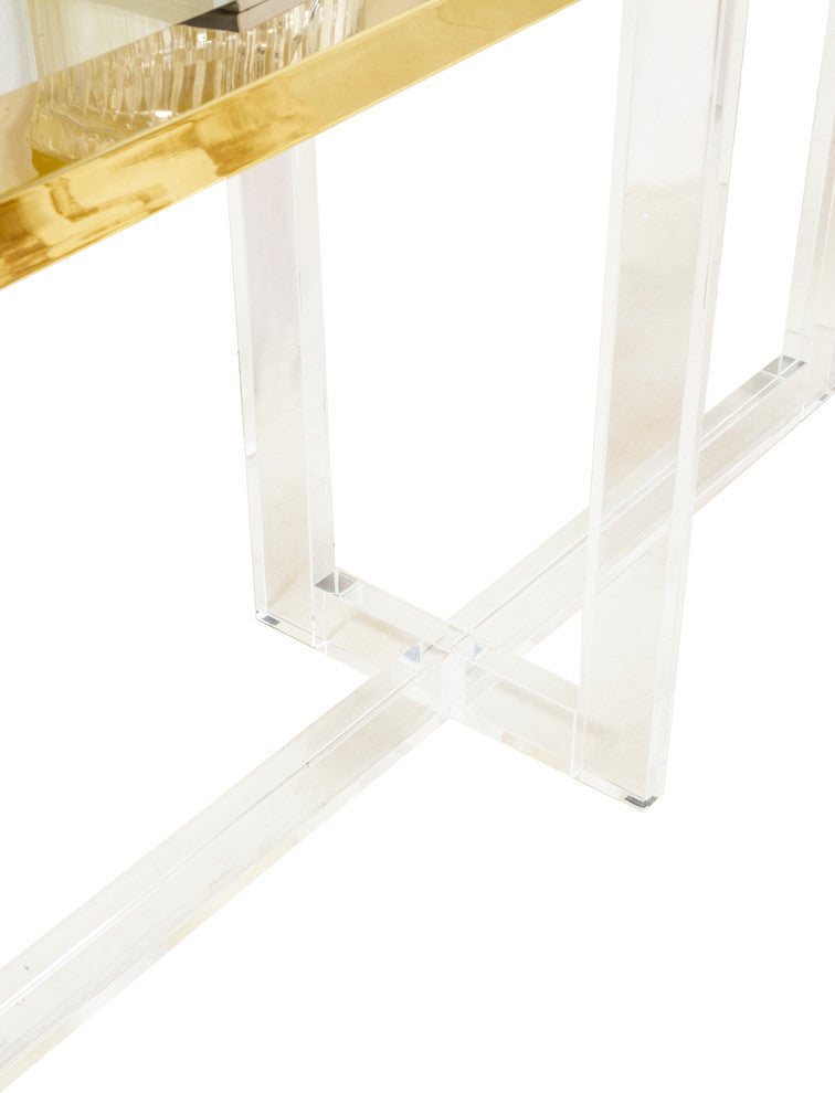Pasargad Home Vicenza Lucite Clear Console