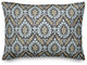 Ikat in Brown and Blue Throw Pillow