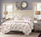 Cottage Rose Reversible 100%Cotton Quilt Set, Twin Set