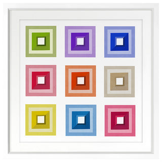 Tromp 2 Fine Art Print, White, 36"x36"