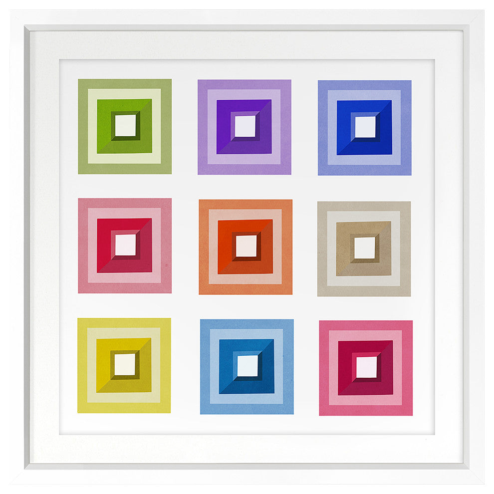 Tromp 2 Fine Art Print, White, 36"x36"