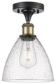 Innovations 516-1C-BAB-GBD-754-LED 1 Light Semi-Flush Mount, Black Antique Brass