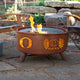 Customizable NCAA Logo Fire Pit, Rust Patina, Oregon