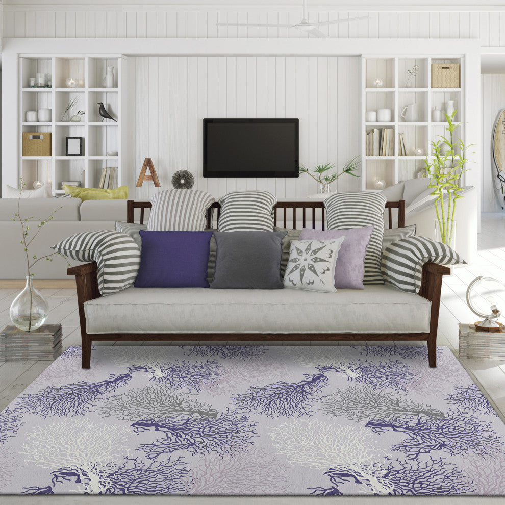 Indoor/Outdoor Seabreeze SZ3 Lavender Machine Washable 9' x 12' Rug