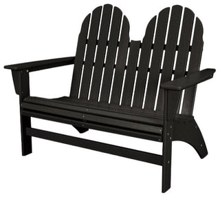 Vineyard Adirondack Bench, Black