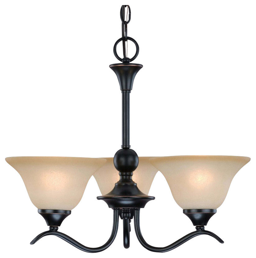Oil Rubbed Bronze 3 Light Chandelier