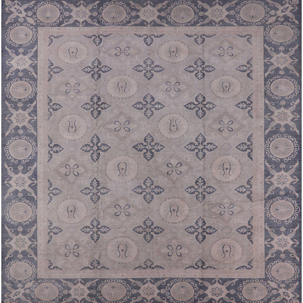 Ahgly Company Indoor Square Mid-Century Modern Area Rugs, 6' Square